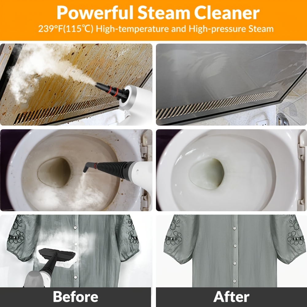 Handheld Multi-Surface Pressurized Steam Cleaner With 12 Accessories, Water Tank Multi-Purpose Steam Generator For Home Use, Natural Steam Cleaning Tiles, Floors, Bathrooms, Windows, Interior Decorati - Image 9