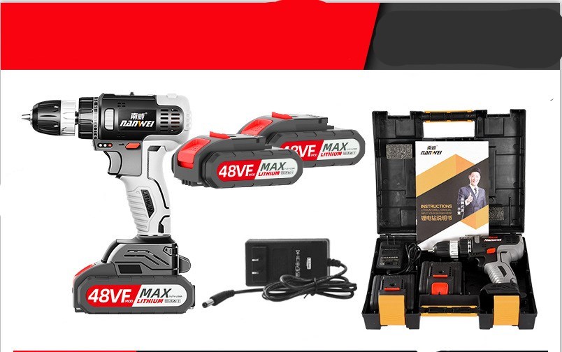 Power Tool Rechargeable Drill Household Lithium Electric Drill - Image 4