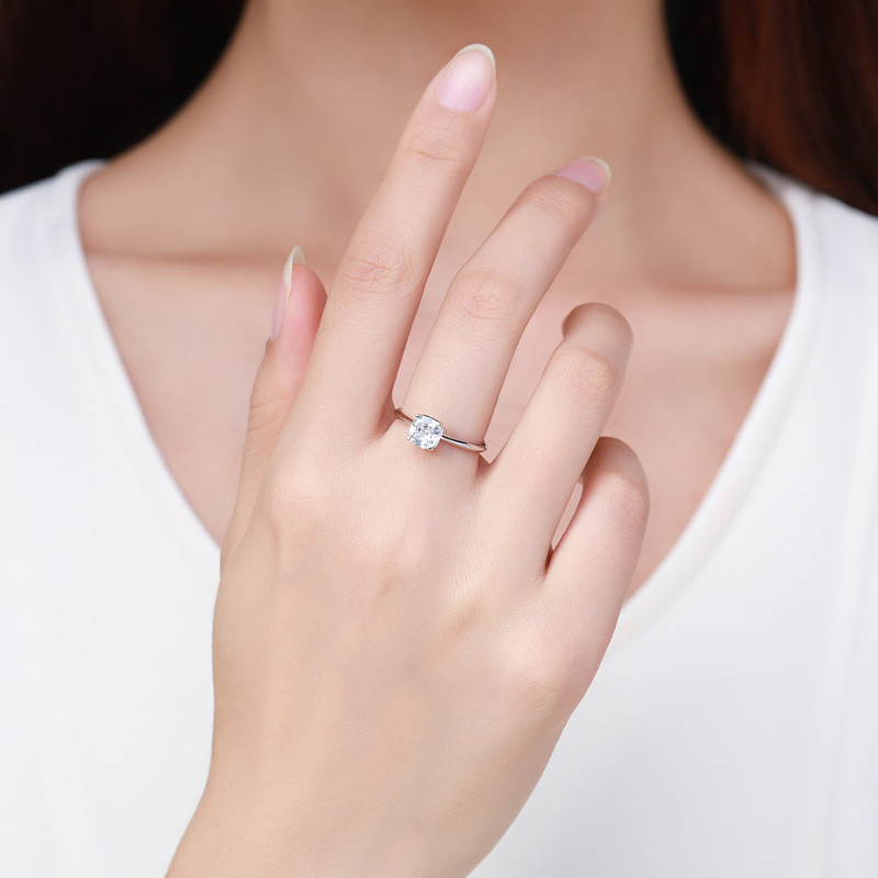 925 Silver Diamond Ring - Image 5