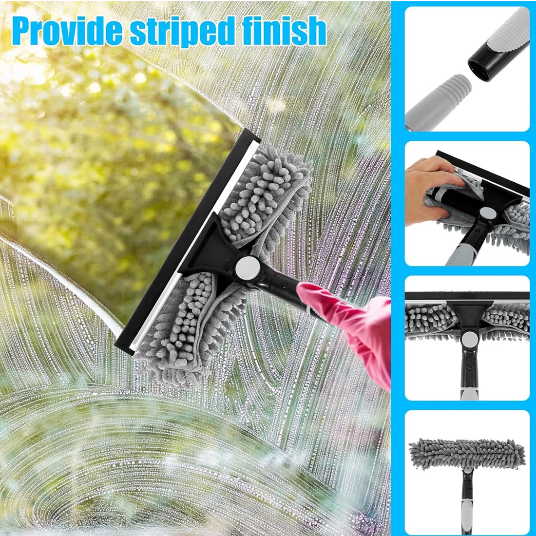 Telescopic Extendable Window Cleaner Equipment Glass Cleaning 4.5m Squeegee - Image 6