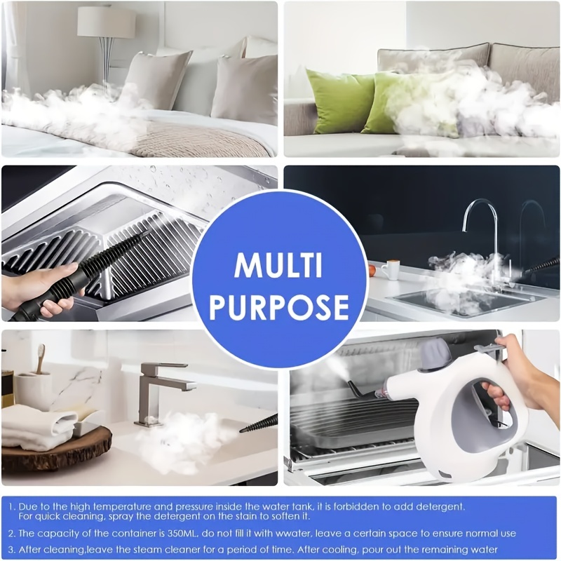 Handheld Multi-Surface Pressurized Steam Cleaner With 12 Accessories, Water Tank Multi-Purpose Steam Generator For Home Use, Natural Steam Cleaning Tiles, Floors, Bathrooms, Windows, Interior Decorati - Image 5