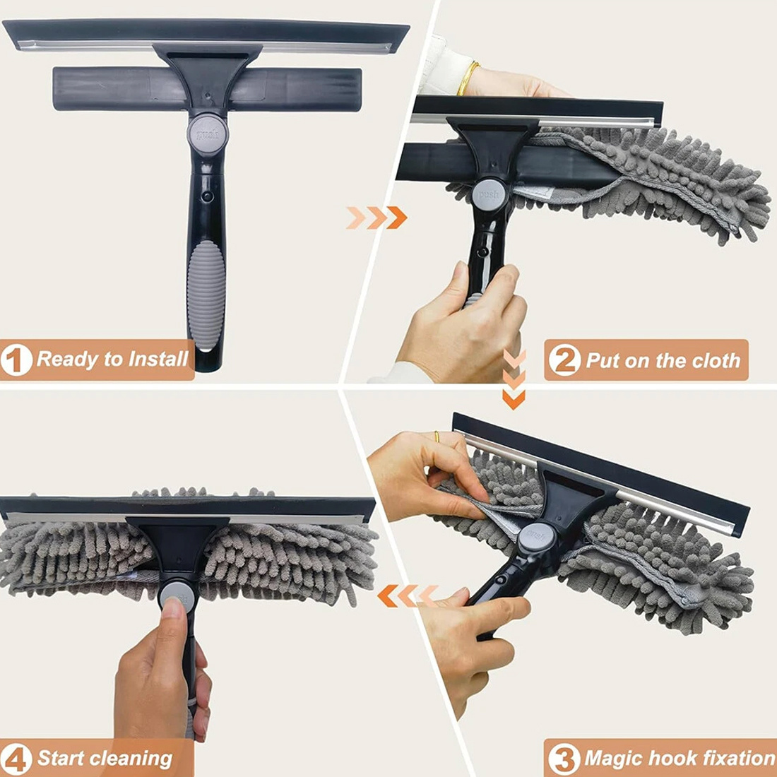 Telescopic Extendable Window Cleaner Equipment Glass Cleaning 4.5m Squeegee - Image 8