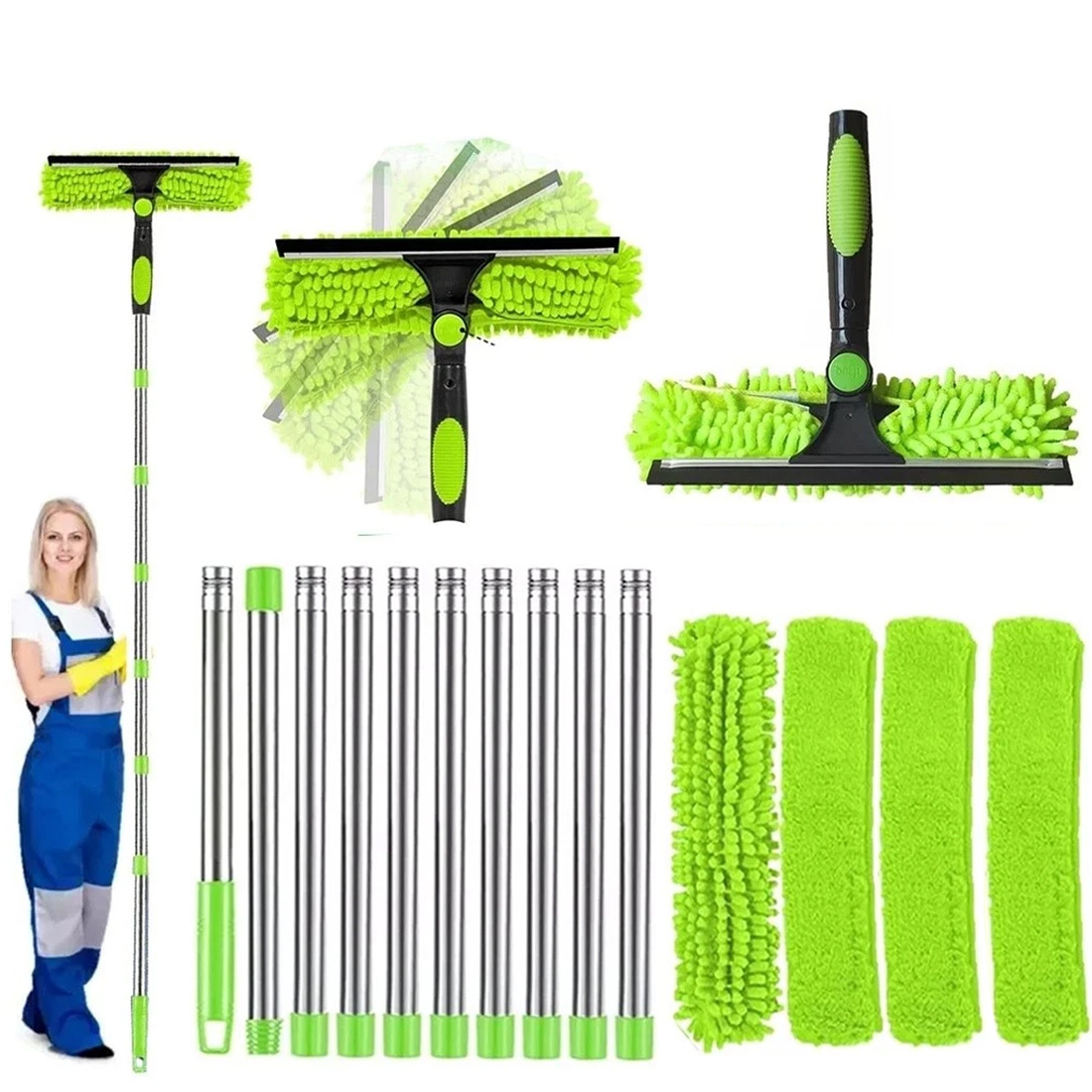 Telescopic Extendable Window Cleaner Equipment Glass Cleaning 4.5m Squeegee - Image 5