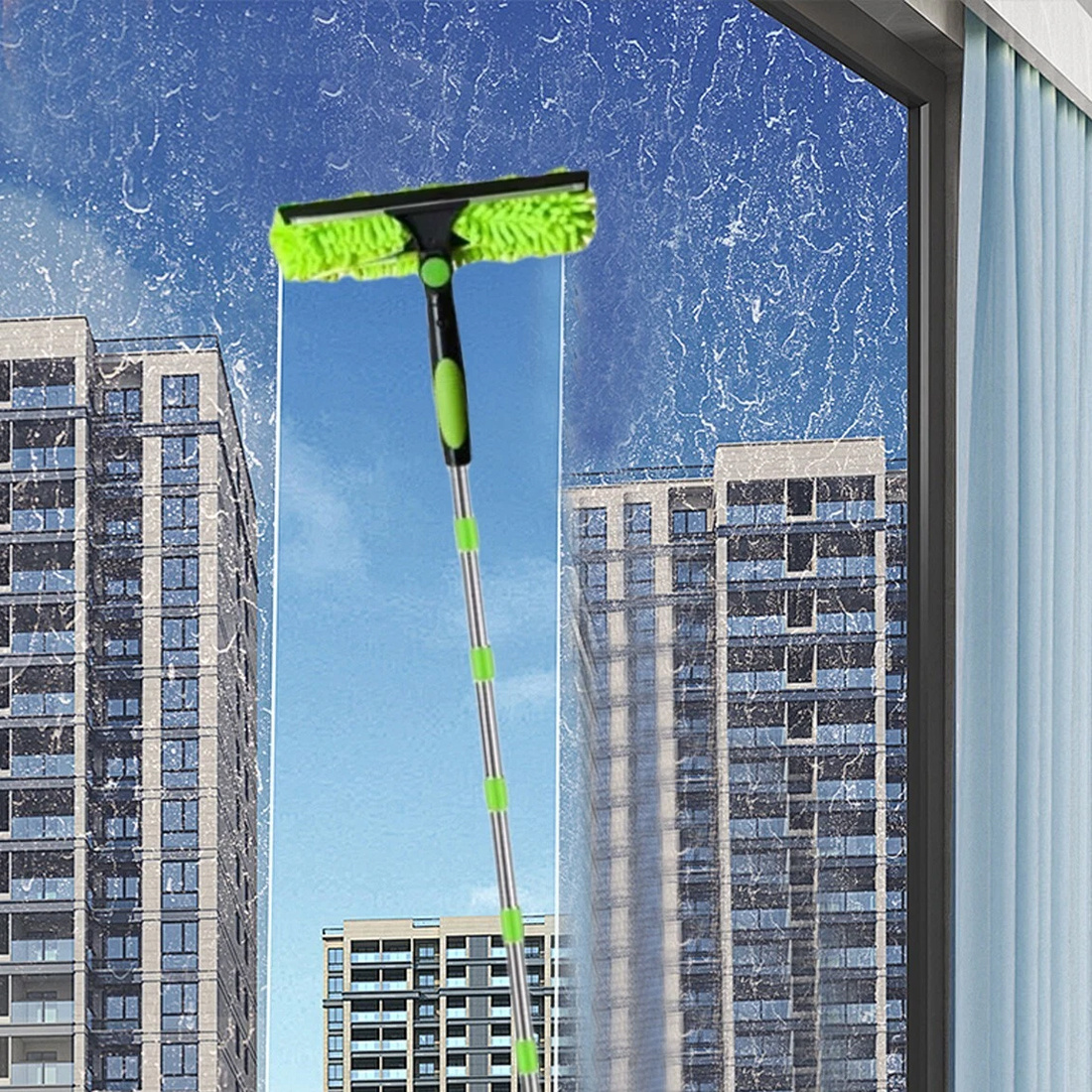 Telescopic Extendable Window Cleaner Equipment Glass Cleaning 4.5m Squeegee - Image 4