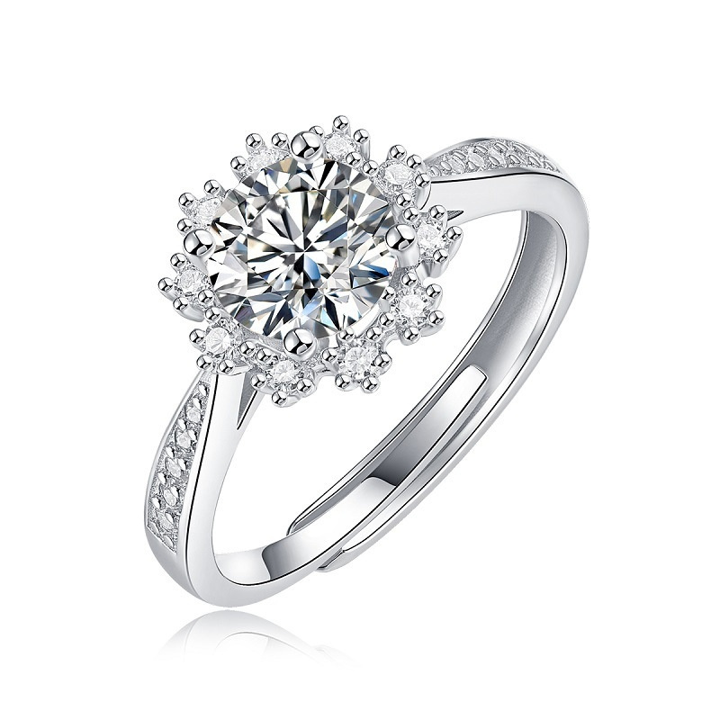Ring S925 Silver Ice And Snow Female Ring Fashion - Image 3