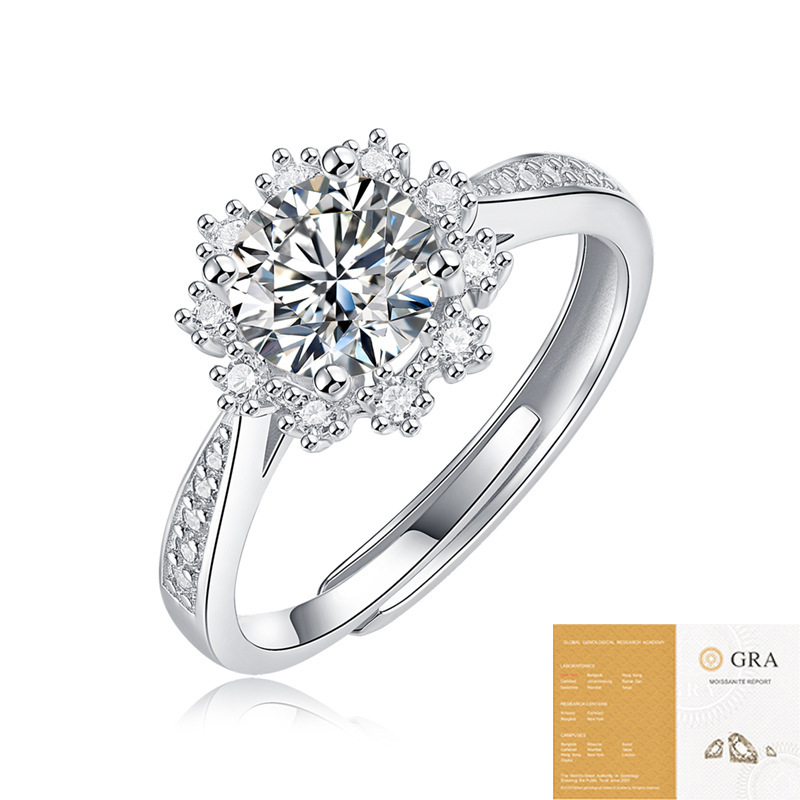 Ring S925 Silver Ice And Snow Female Ring Fashion - Image 4