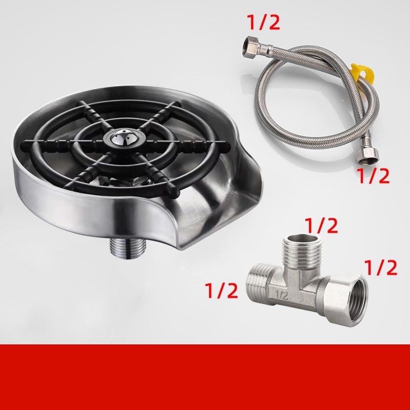 Small Sink Stainless Steel Faucet Household Automatic High Pressure Cup Washer - Image 7