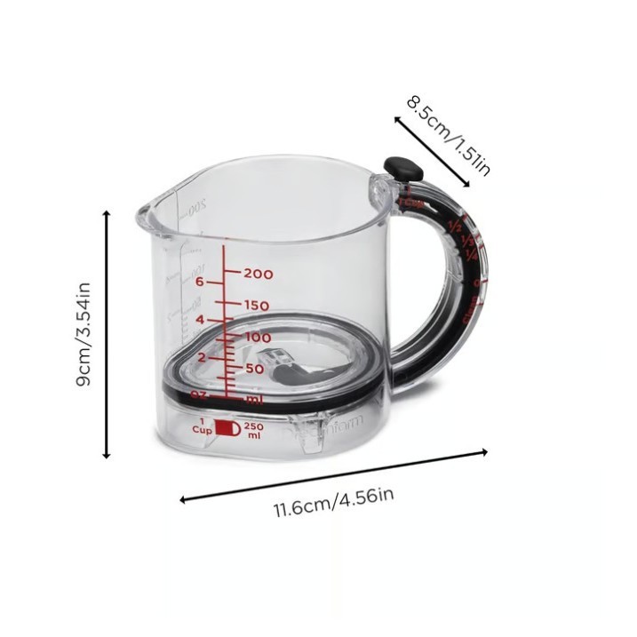 4-In-1 Adjustable Measuring Cup Multi-Functional Measuring Cup With Scraper-Style Seal Base Measurings Cube Cups For Cooking - Image 3