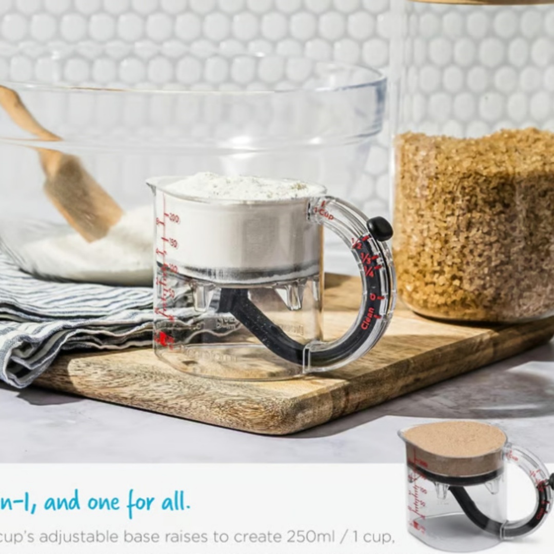 4-In-1 Adjustable Measuring Cup Multi-Functional Measuring Cup With Scraper-Style Seal Base Measurings Cube Cups For Cooking - Image 6